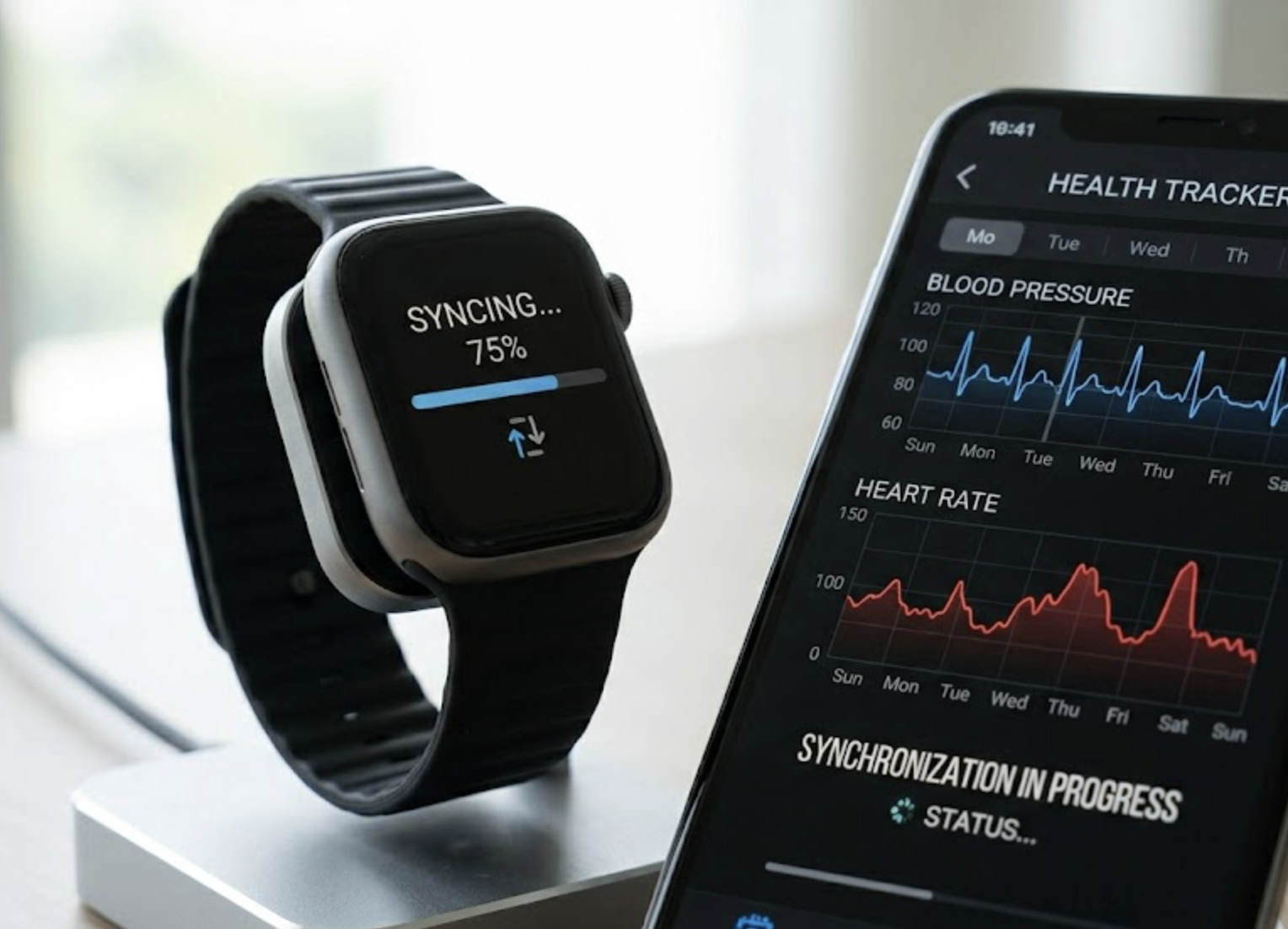 PulseTrack One on magnetic charging dock