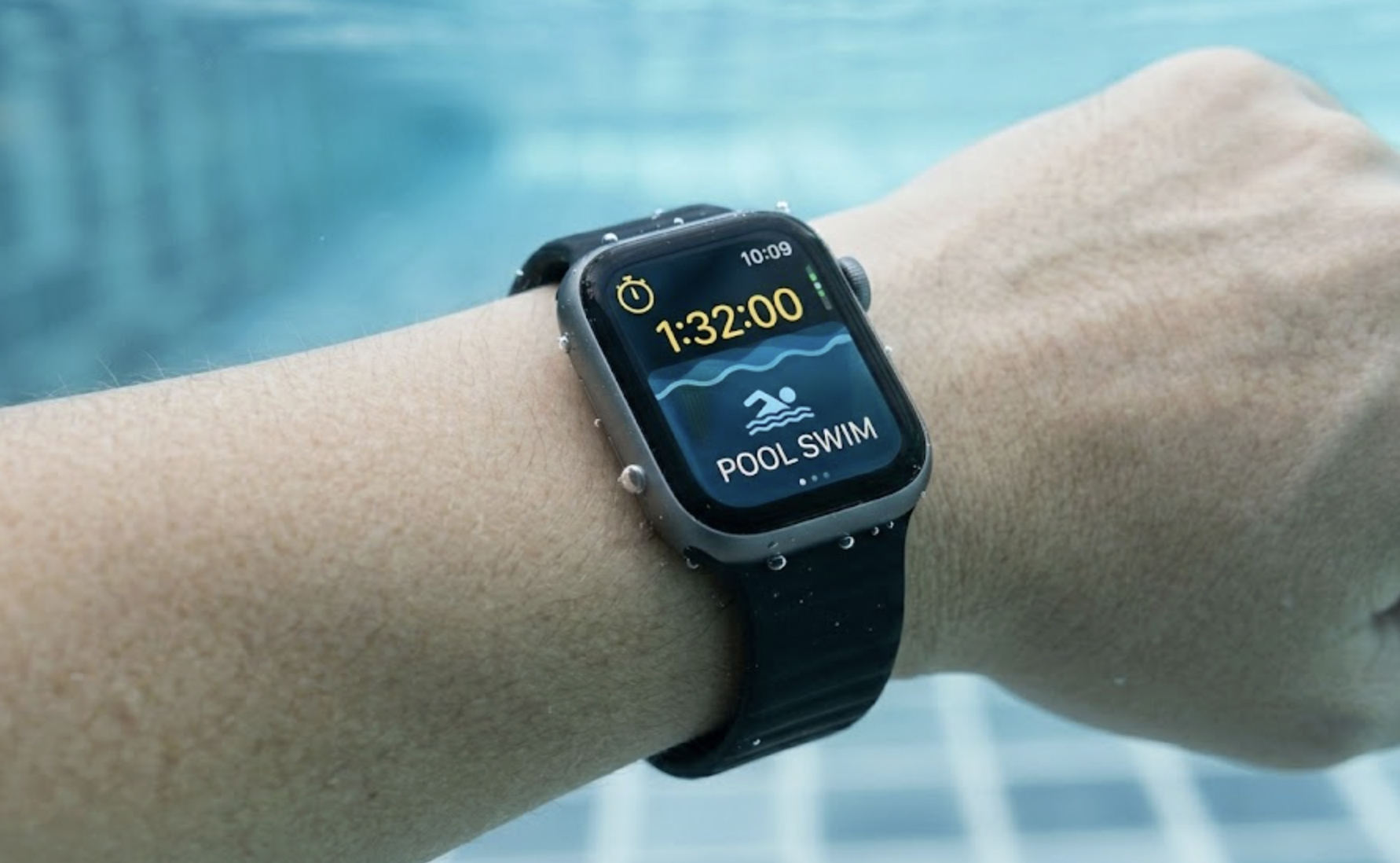 PulseTrack One in swimming pool